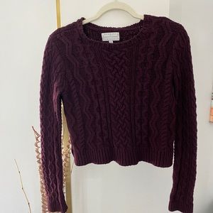 Knit burgundy sweater